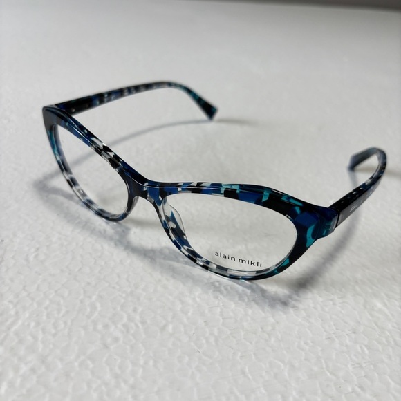Alain Mikli Blue Cateye Tortoise Shell Glasses 15036 140 A03061 001 - Picture 2 of 9
